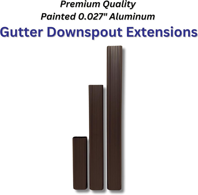 EAGLE 1 Aluminum Downspout Extension (Multiple Sizes and Colors) Includes Matching Screws and Hex Driver (3x4-15" / Brown) - Image 2